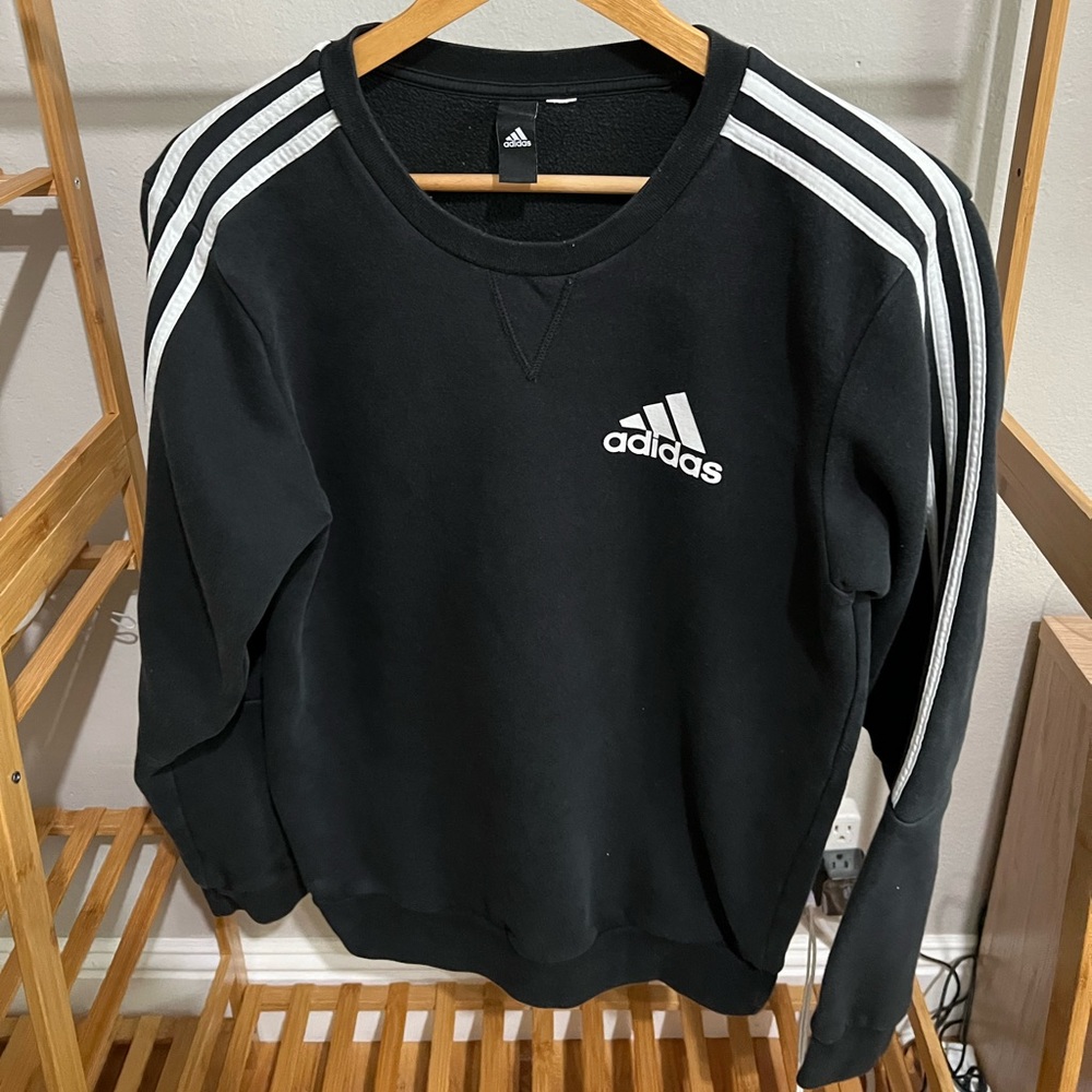 ADIDAS ADICOLOR CREWNECK SWEATER BLACK SIZE SMALL